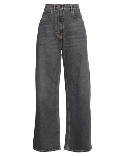 Etro Stretch Denim Baggy Fit Jeans In Black