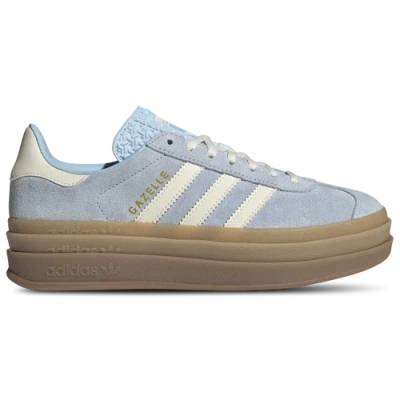 Adidas Originals Suede Upper Rubber Sole Sneakers In Clear Sky/cream
