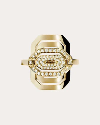 Statement Paris Women's Petite My Way Diamond & 18k Gold Half Pavé Ring In Gold
