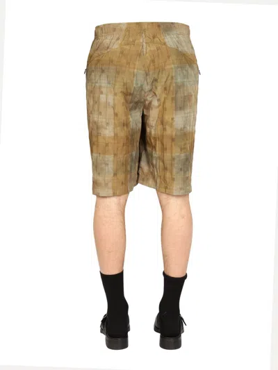 Needles Print Bermuda In Military Green