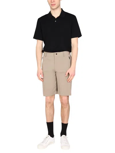 Monobi Poplin Bermuda Shorts In Beige