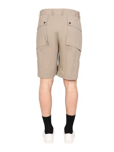 Monobi Poplin Bermuda Shorts In Beige