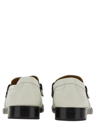 College Leather Loafers In White