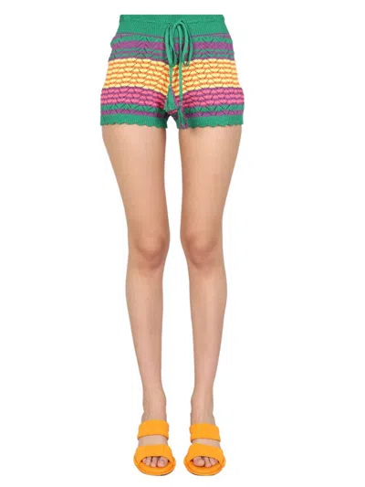 Gallo 1927 Stripe Pattern Shorts In Multi