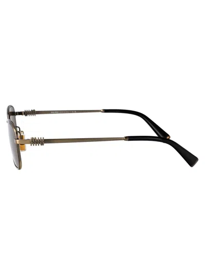 Miu Miu 0mu A53s Sunglasses In Old Gold