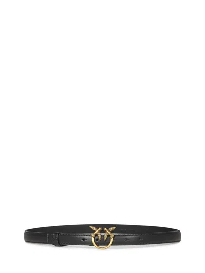 Pinko Fine Ceinture Avec Boucle Love Birds 1 Cm In Black