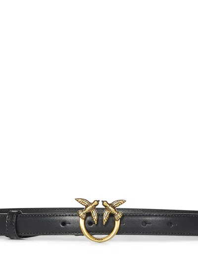 Pinko Fine Ceinture Avec Boucle Love Birds 1 Cm In Black