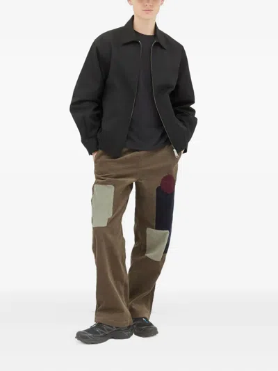 Brain Dead Patchwork Cord Climber Pants In Brown In Green