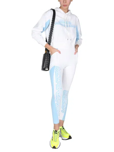 Stella Mccartney Leggings With Logo Print In White