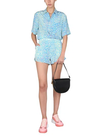 Stella Mccartney Shorts With Animal Print In Multicolour