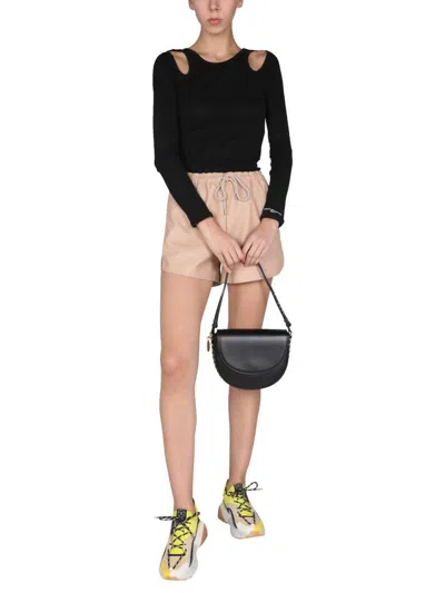 Stella Mccartney Faux Leather Shorts In Pink