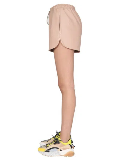 Stella Mccartney Faux Leather Shorts In Pink