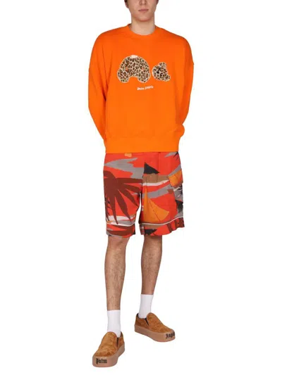 Palm Angels Cargo Bermuda Shorts In Multicolour
