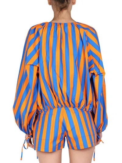 Sunnei Striped Pattern Shirt In Multicolour