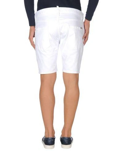 Shop Dsquared2 Denim Shorts In White