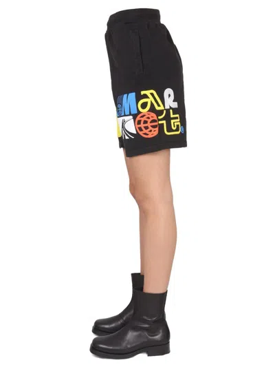 Market Bermuda With Logo Print Unisex In Black
