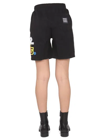 Market Bermuda With Logo Print Unisex In Black