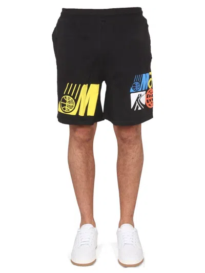 Market Bermuda With Logo Print Unisex In Black