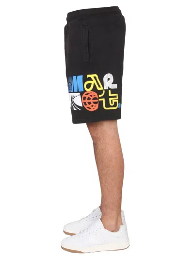 Market Bermuda With Logo Print Unisex In Black