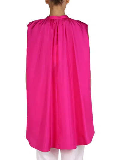 Alexander Mcqueen Silk Blouse In Purple