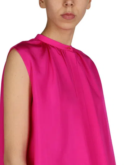 Alexander Mcqueen Silk Blouse In Purple