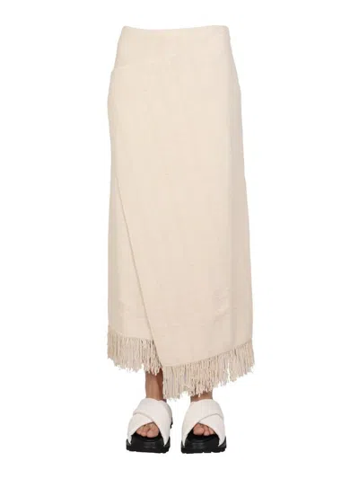Jil Sander Wallet Skirt In Powder