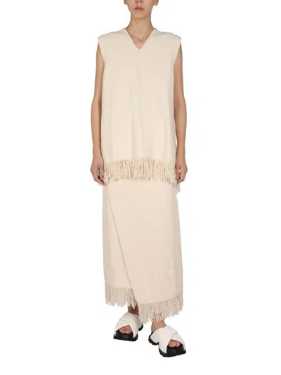 Jil Sander Wallet Skirt In Powder