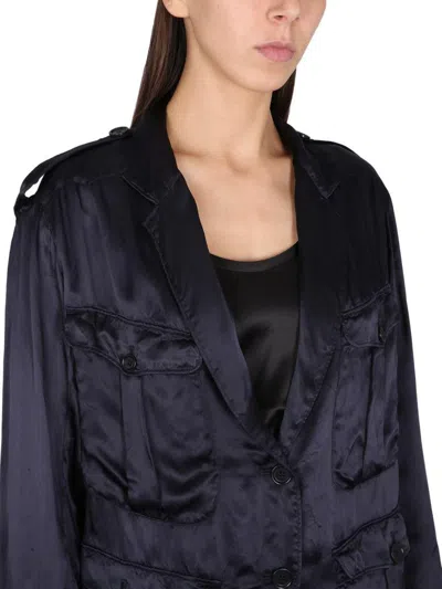 Shop Aspesi Jacket With Pockets In Blue
