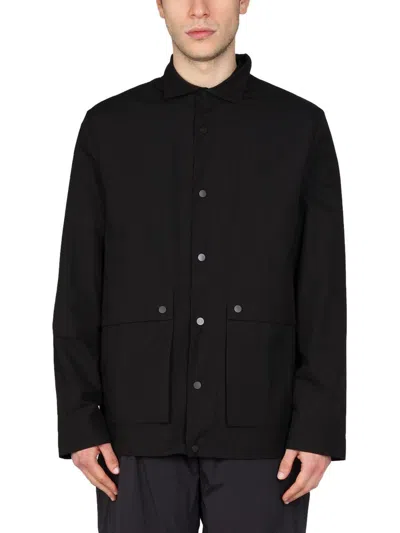 Monobi Cotton And Nylon Jacket In Black