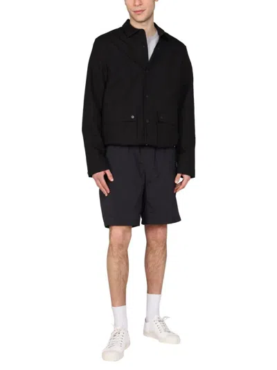 Monobi Cotton And Nylon Jacket In Black