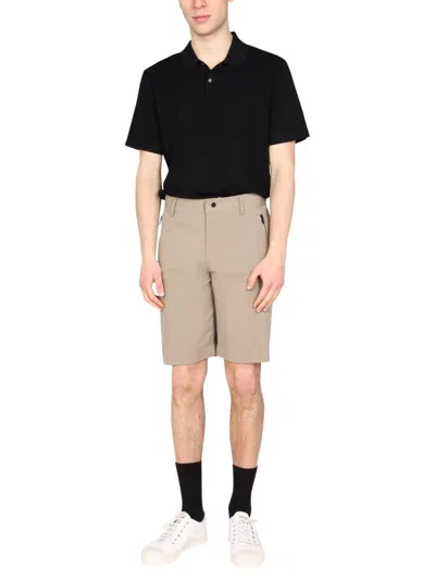 Monobi Poplin Bermuda Shorts In Beige