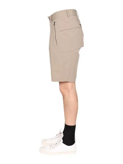 Monobi Poplin Bermuda Shorts In Beige