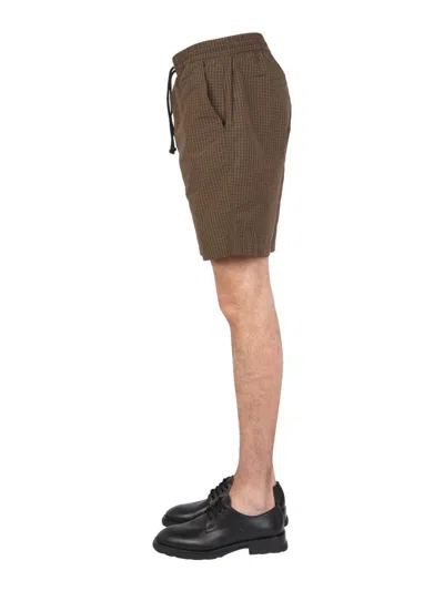 Universal Works Bermuda With Check Pattern In Brown