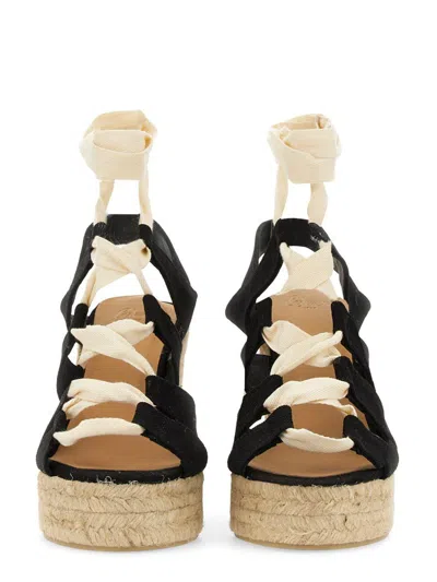 Castaã±er Castañer Balta Strap Wedge Espadrilles In Beige