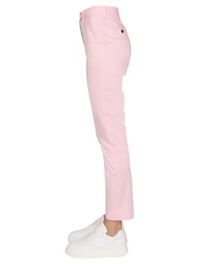 Department Five Department 5 Regular Fit Cropped Trousers In Pink