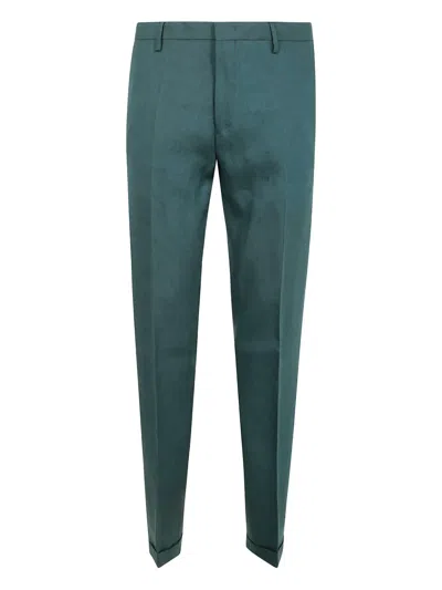 Paul Smith Tailored Men's Trousers Cuffed Hem In Green