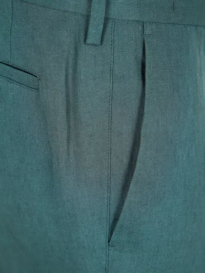 Paul Smith Tailored Men's Trousers Cuffed Hem In Green