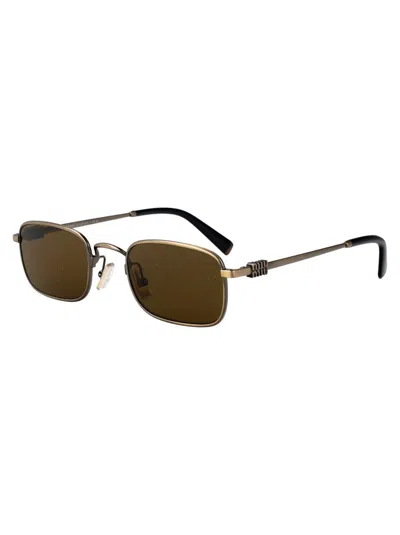 Miu Miu 0mu A53s Sunglasses In Old Gold