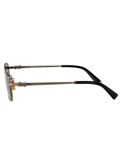 Miu Miu 0mu A53s Sunglasses In Old Gold