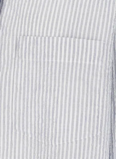 Woolrich Light Blue Stripes Shirt In Blue