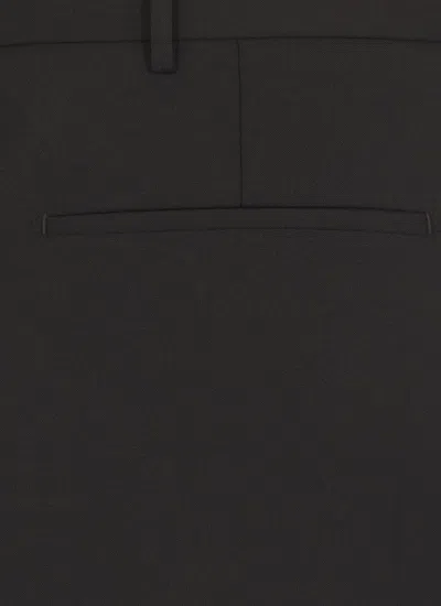 Pt Torino Black Virgin Wool Trousers In Black