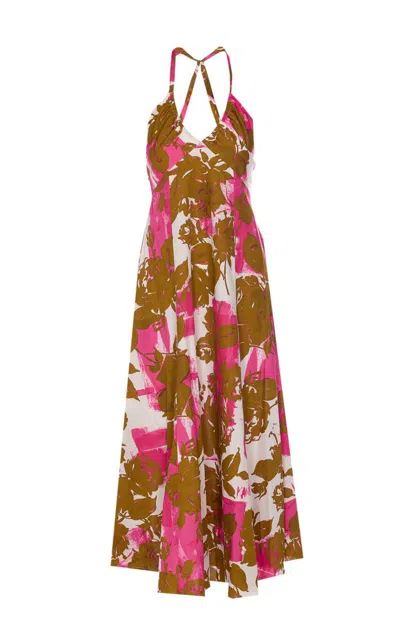Liu •jo Liu Jo Printed Poplin Dress In Multicolour