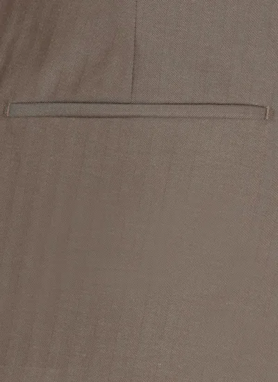 Pt Torino Superslim Trousers In Cotton And Silk In Green
