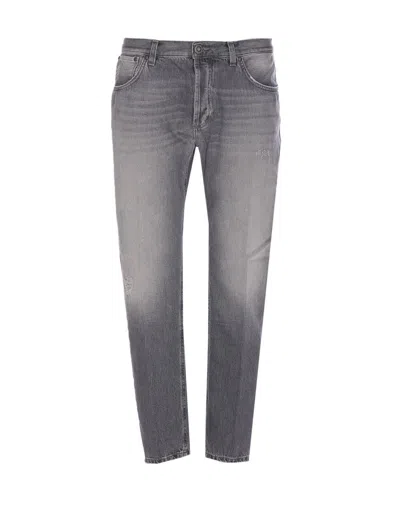 Dondup Jeans With Belt Loops In Grey