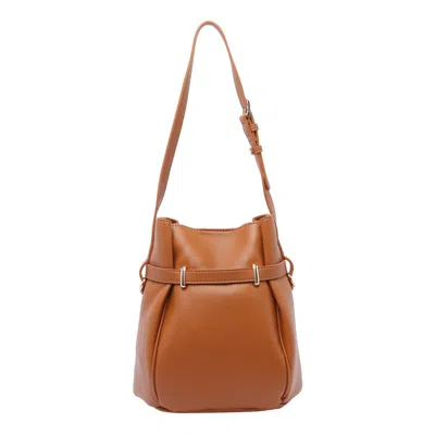 Liu •jo Bucket Bag With Buckle Detail And Top Handle In Brown