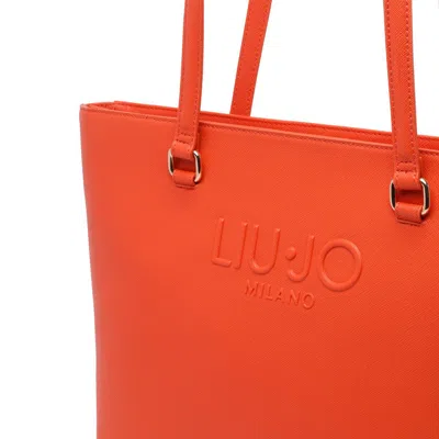 Liu •jo Logo-embossed Tote Bag In Orange