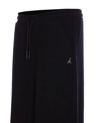 Patrizia Pepe Embossed Tie-dye Track Pants In Black