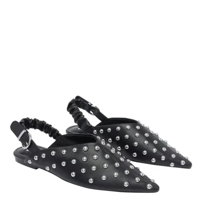 Steve Madden Pointed Toe Flats In Black