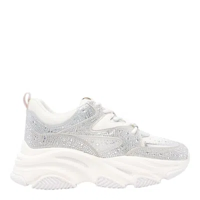 Steve Madden Metallic Chunky Sneakers In Silver