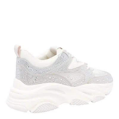 Steve Madden Metallic Chunky Sneakers In Silver
